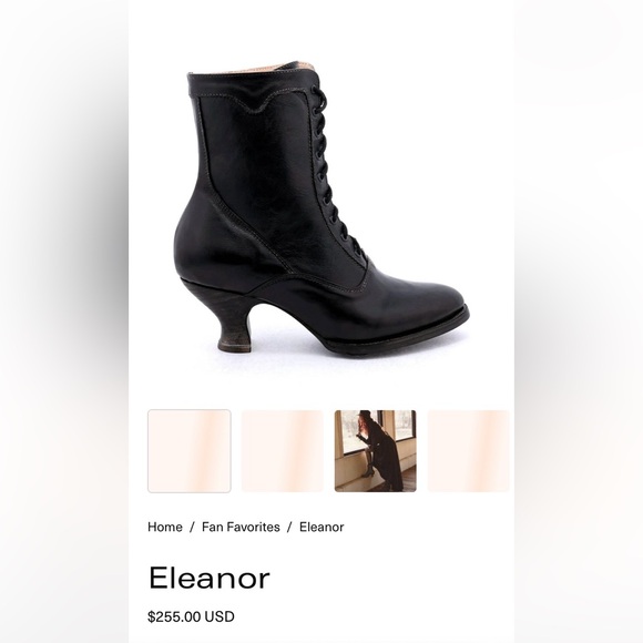 Victorian style leather boots - size 8 - Picture 6 of 7